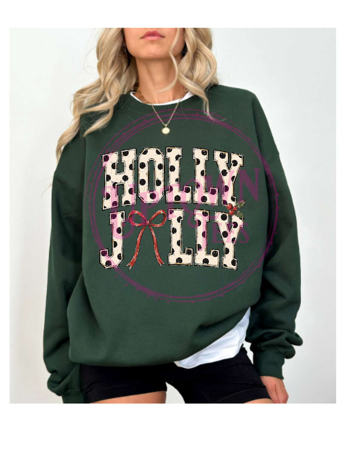 HUNTER GREEN- POLKADOT HOLLY JOLLY