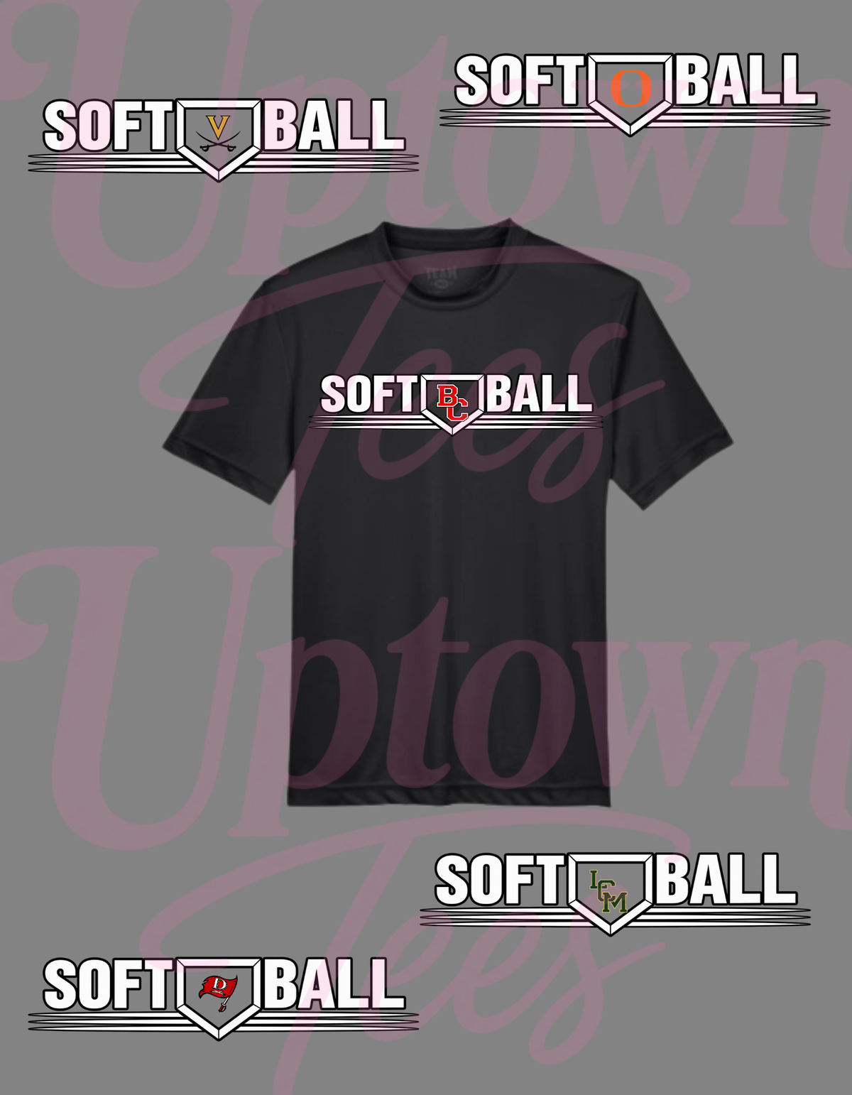 BLACK- SOFTBALL HOME PLATE CUSTOM