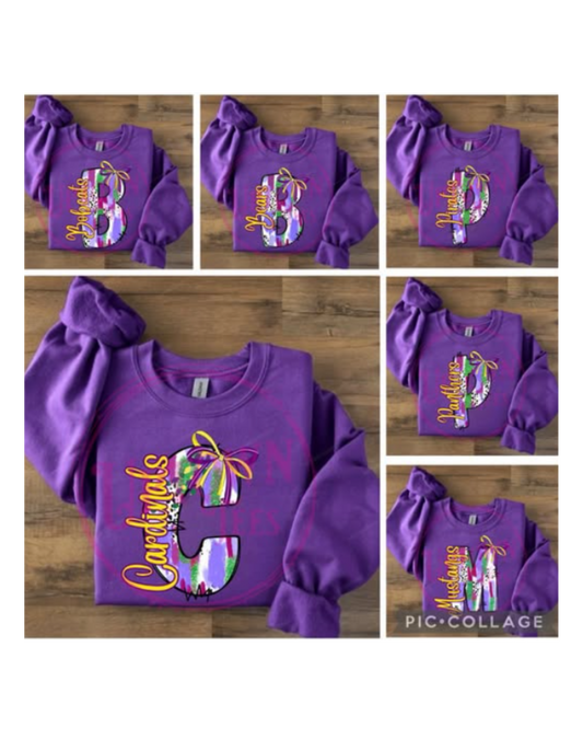 PURPLE- MASCOT MARDI GRAS