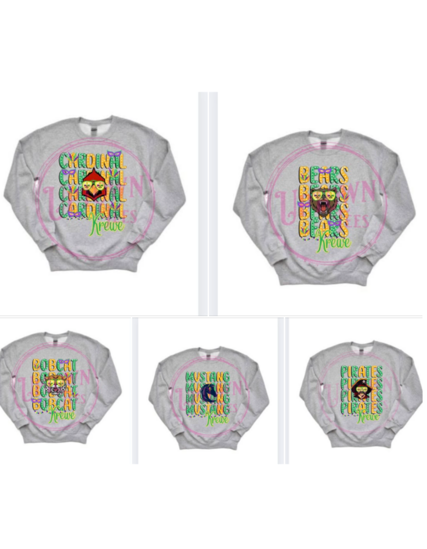 SPORT GREY- MASCOT MARDI GRAS