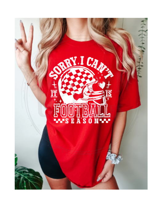 SORRY CANT FOOTBALL