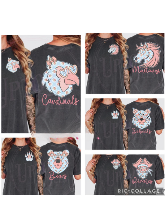 PEPPER- PREPPY MASCOT-FRONT AND BACK