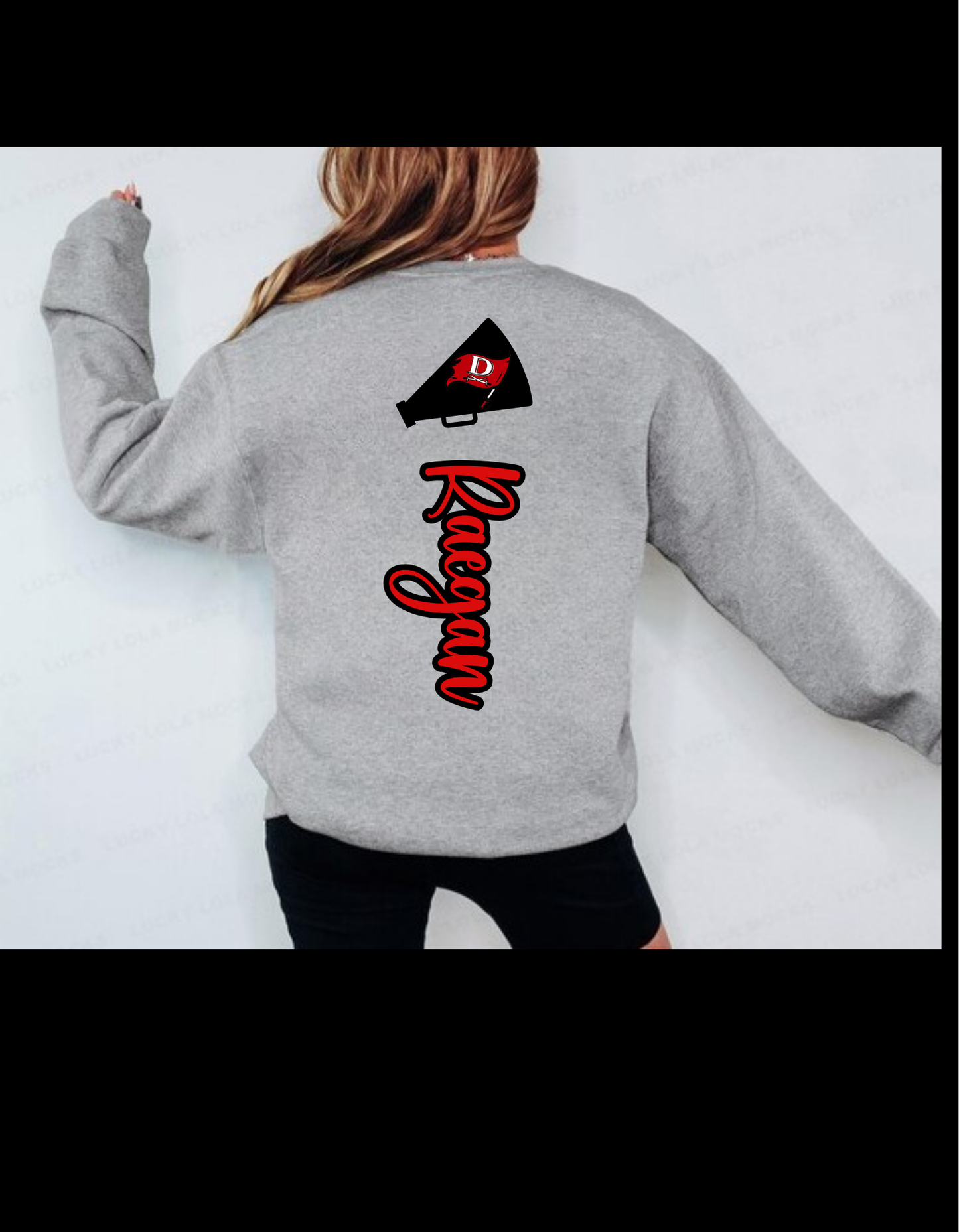 DJH CHEER SWEATSHIRT #2 FRONT/BACK WITH NAME