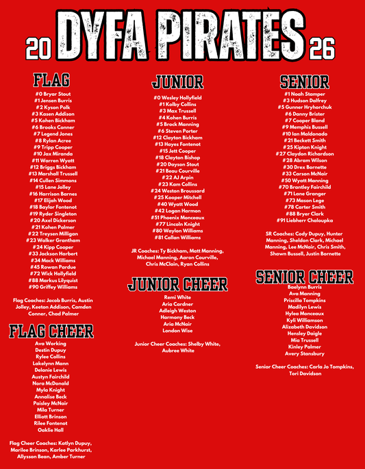 DYFA ROSTER