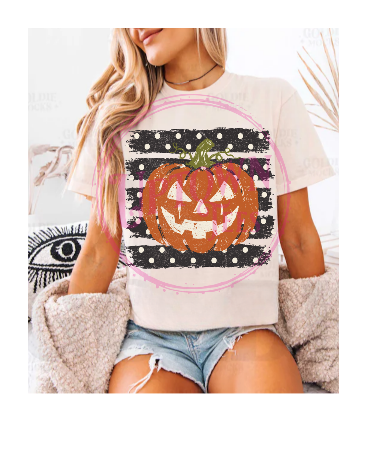 SAND- POLKA DOT PUMPKIN STRIPES