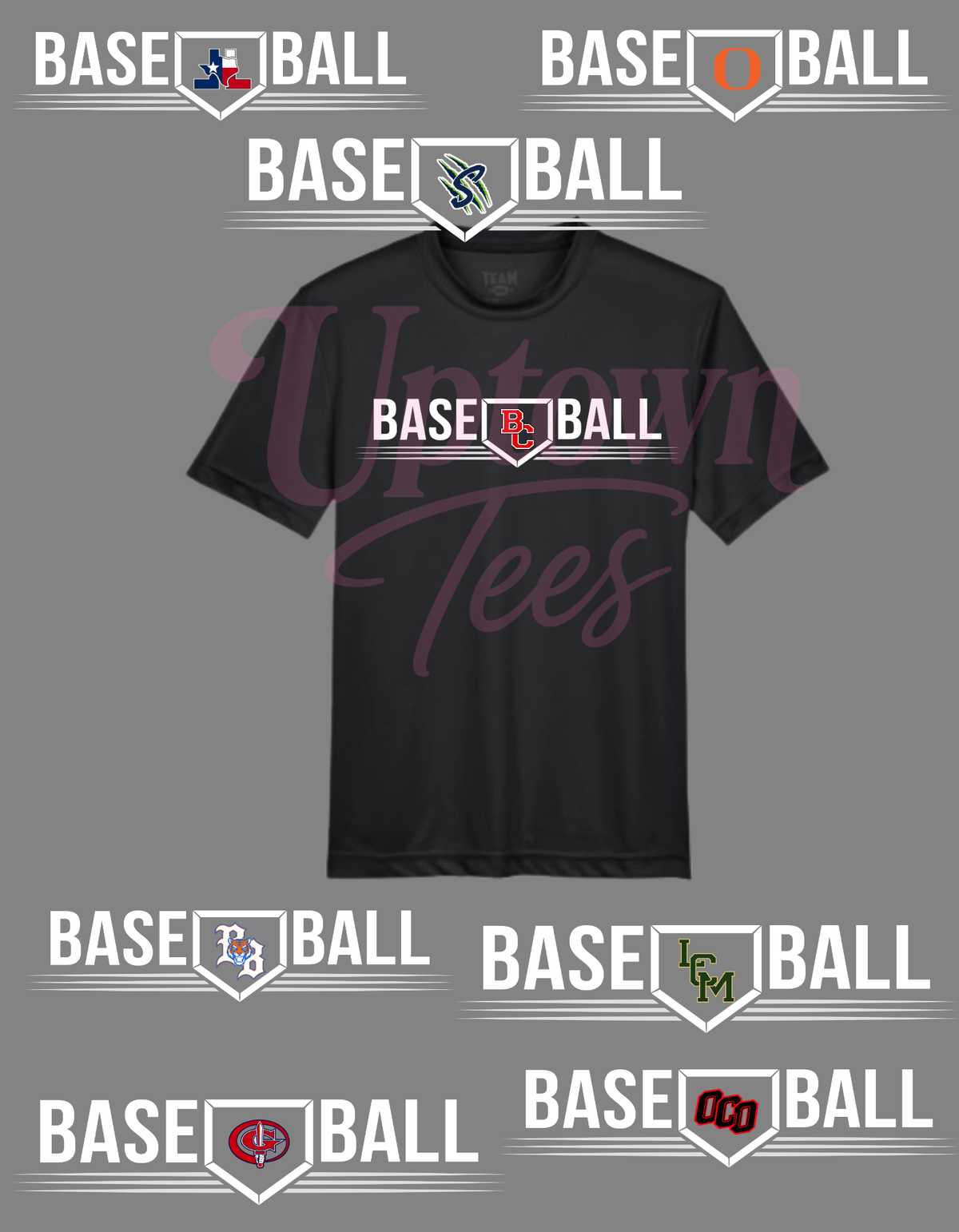 BLACK- BASEBALL HOME PLATE CUSTOM