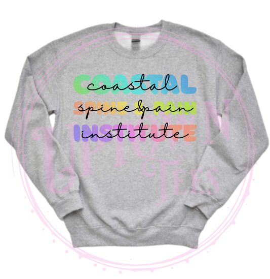 Coastal Spine & Pain Institute Colorful Font