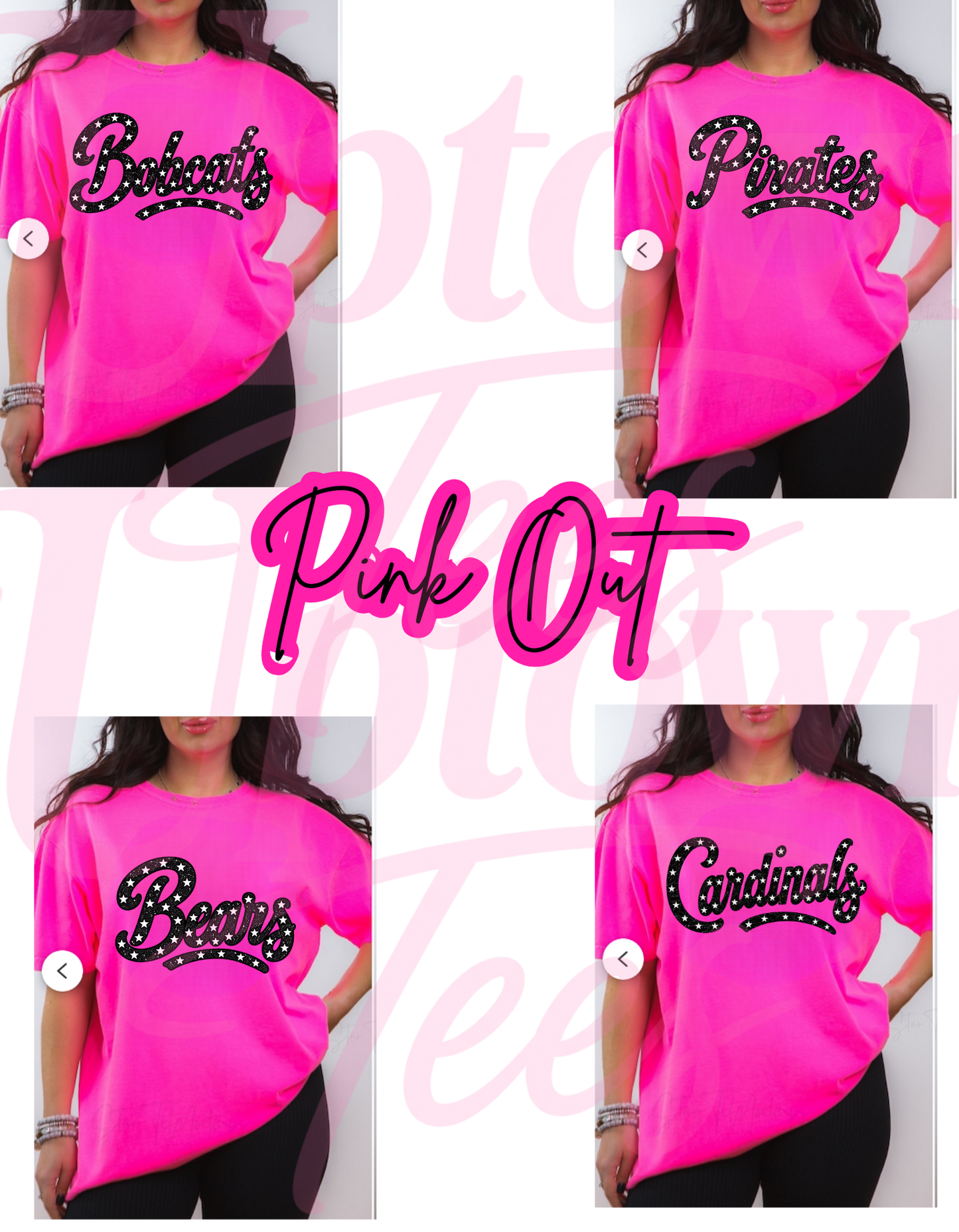 NEON PINK- BLACK SCRIPT