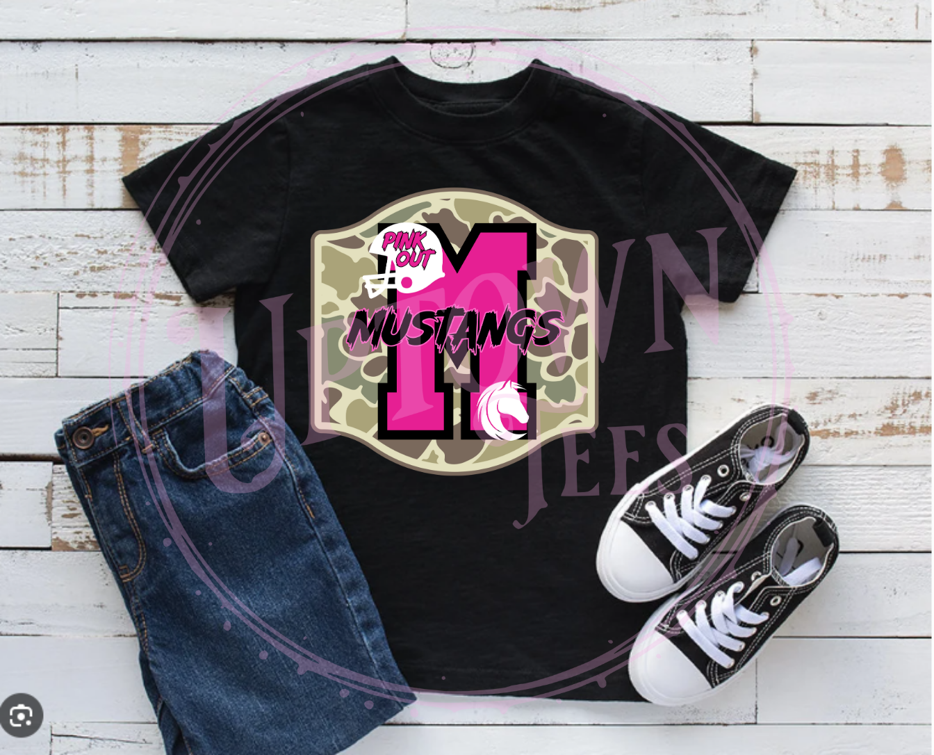 PINK OUT CAMO MUSTANGS