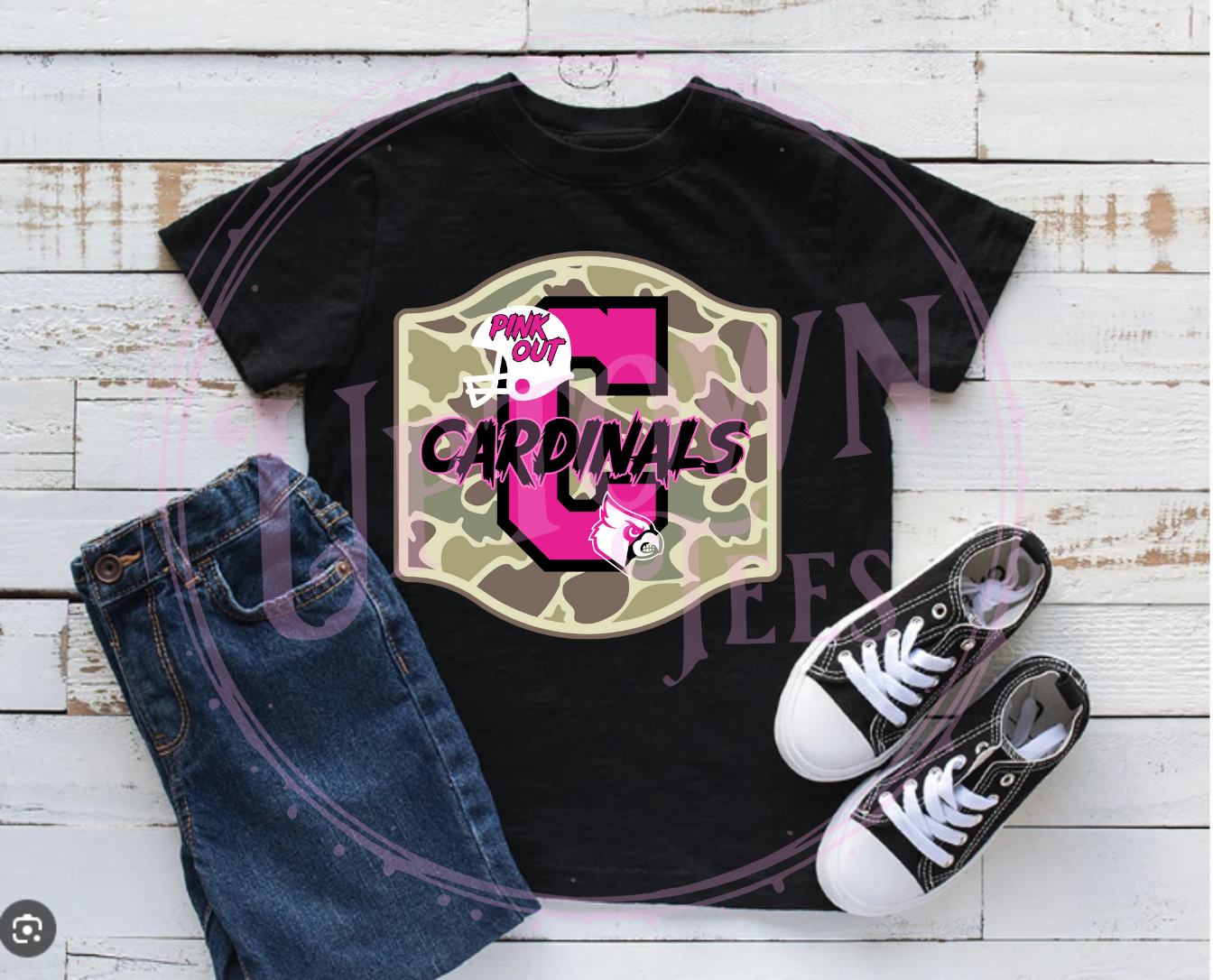 PINK OUT CAMO BRIDGE CITY CARDINALS