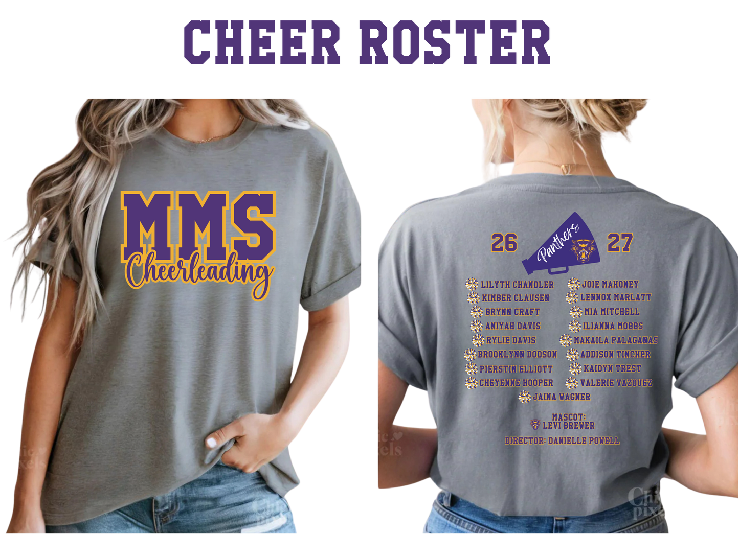 MMS CHEER ROSTER SHIRT