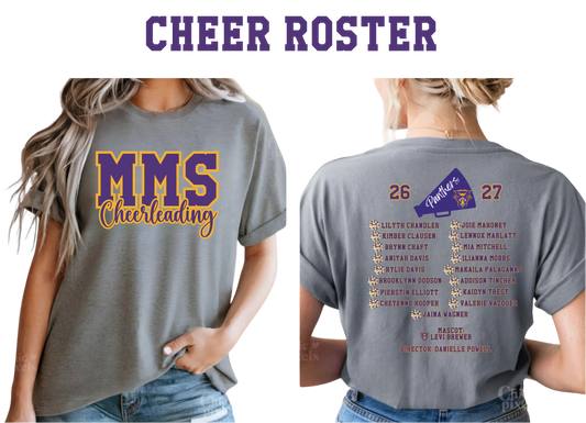 MMS CHEER ROSTER SHIRT